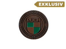 Badge / Emblem Puch logo Bronze mit Emaille 47mm RealMetal® 